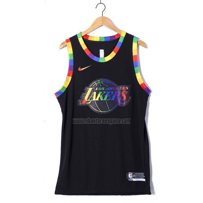 Camiseta Los Angeles Lakers LeBron James NO 6 Fashion Royalty 2022-23 Negro